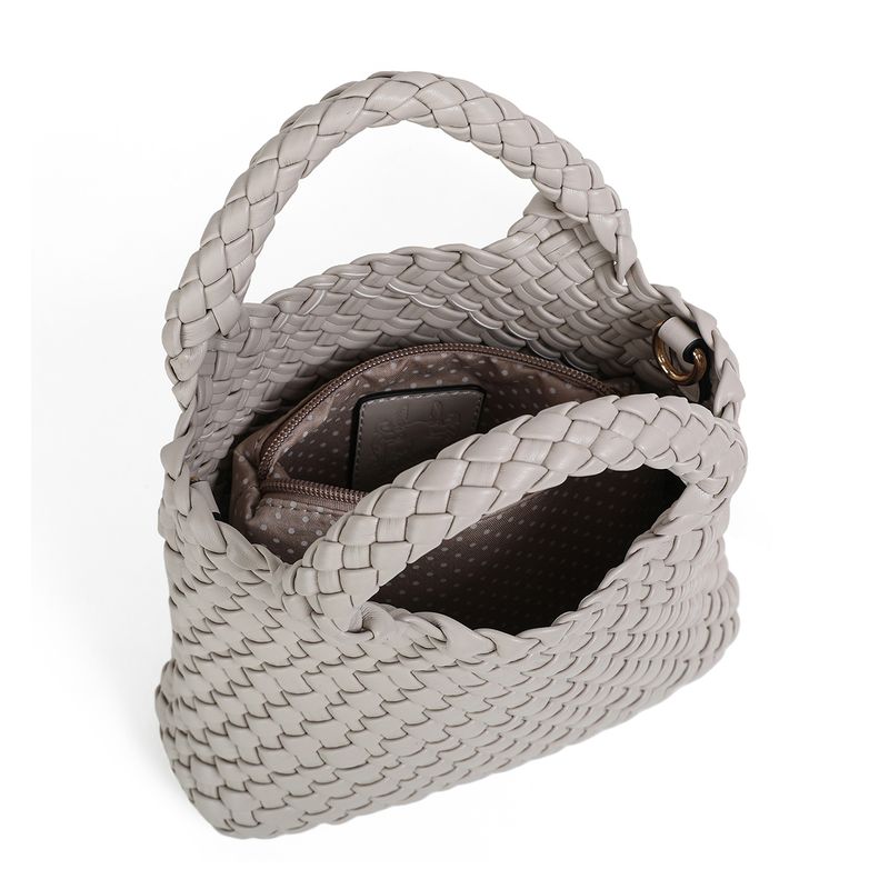 EDDA flätad miniväska - beige