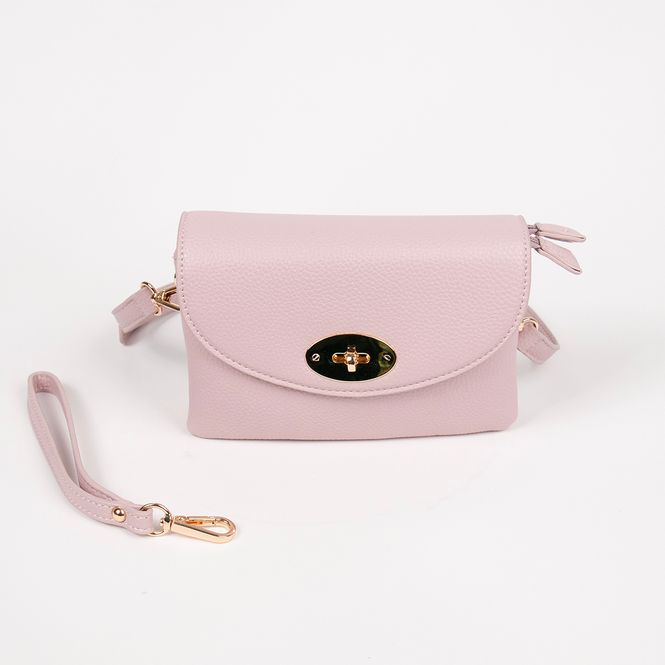Huvudbild DANIELLE clutch puderrosa i imiterat skinn