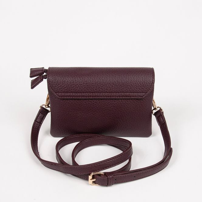 Huvudbild DANIELLE clutch vinröd i imiterat skinn