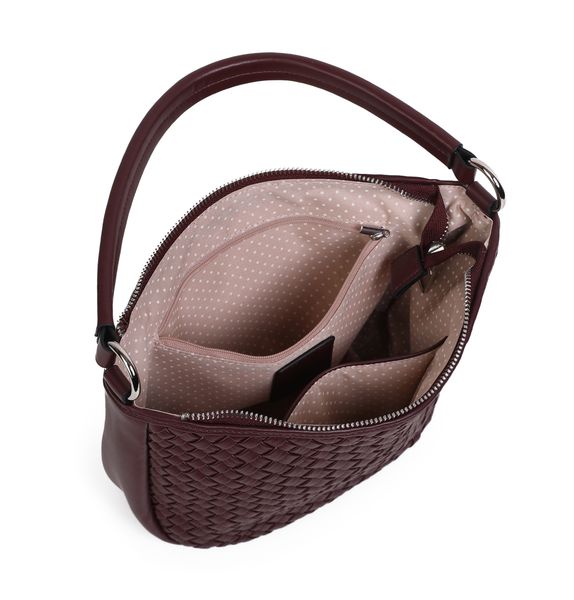 Huvudbild Harriet liten flätad bag burgunder - väska i ...