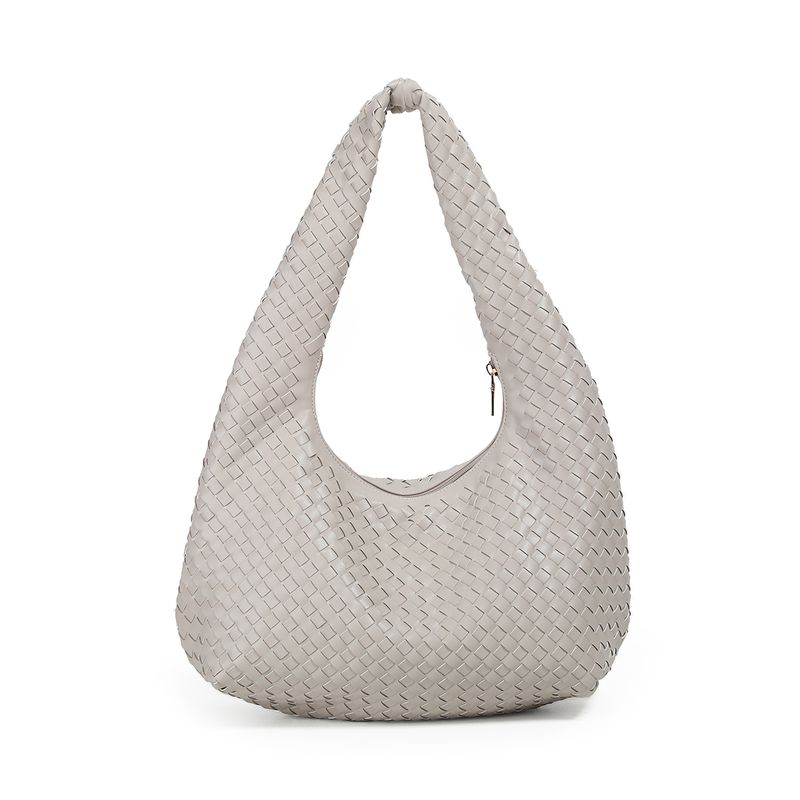 June flettet skulderveske lys beige