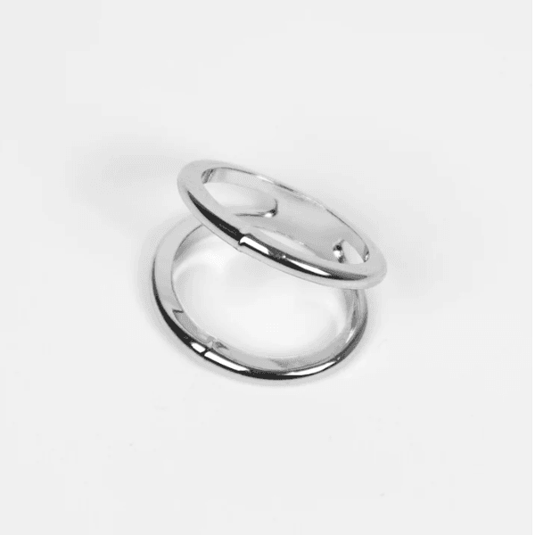 Huvudbild Halsduksring dobbel loop - silver