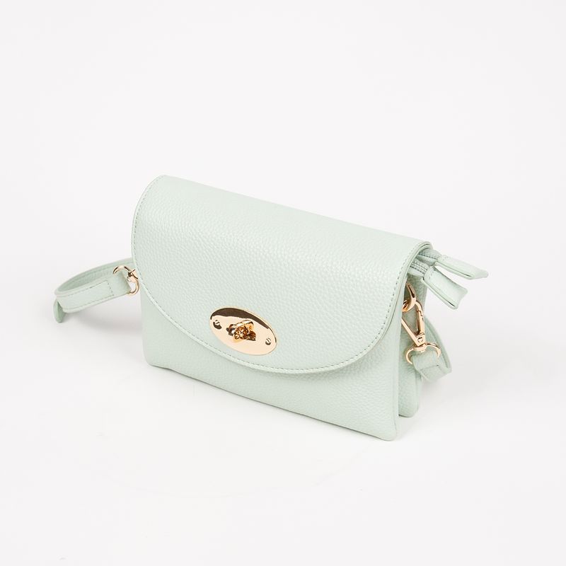 DANIELLE clutch mint grønn i imitert skinn