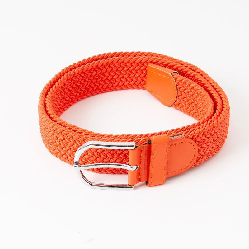 Stickat skärp, silver - orange