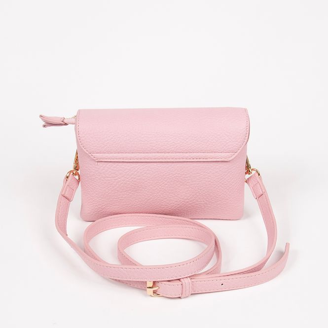 Huvudbild DANIELLE clutch ljus rosa i imiterat skinn