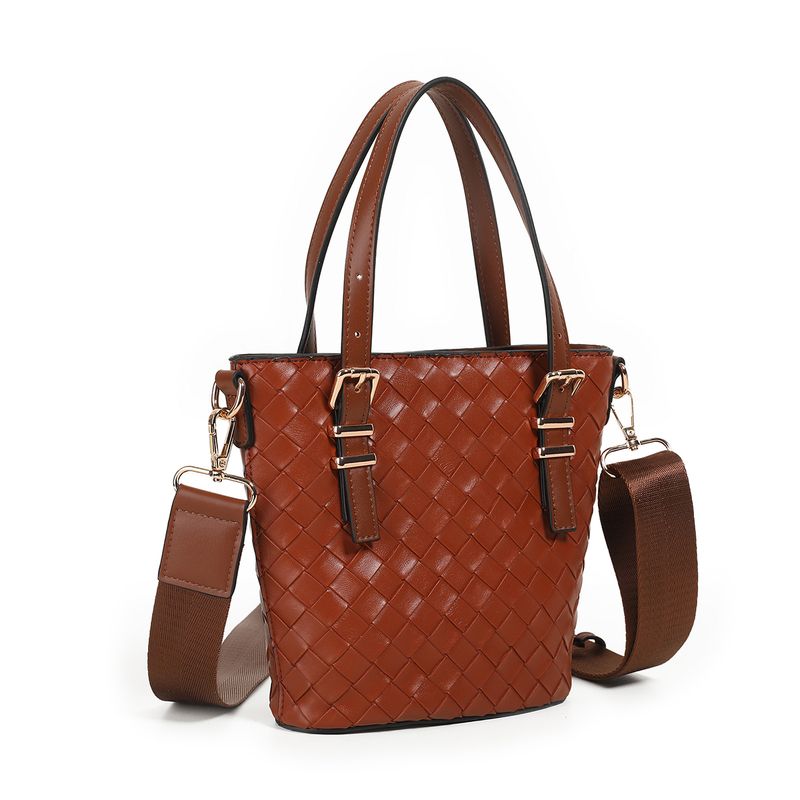 Ivy mini shopper - cognac - kompakt og stilren veske