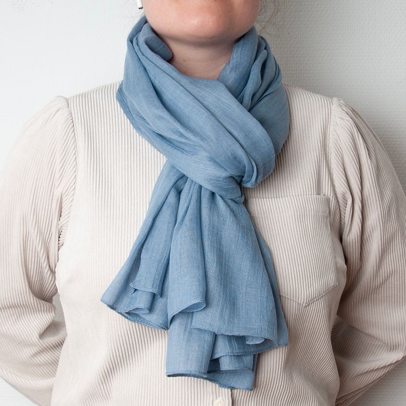 Skjerf i modal - dueblå