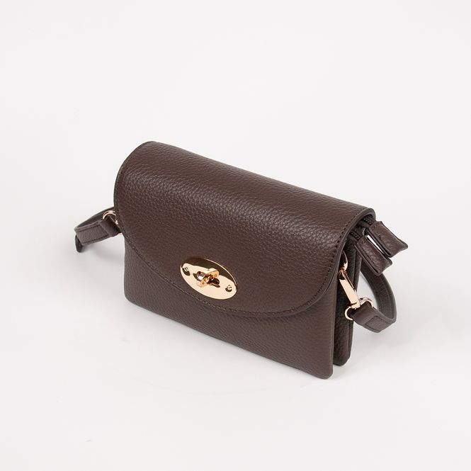 Huvudbild DANIELLE clutch brun i imiterat skinn
