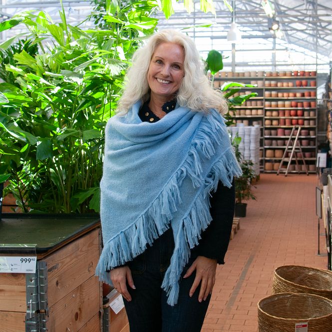 Huvudbild Sjal i mohairmix - ljus blå