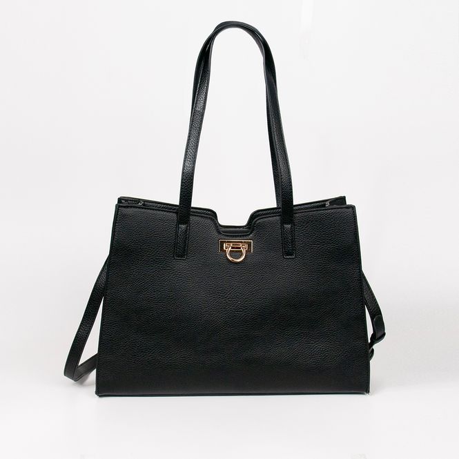 Huvudbild INE shopper - svart - rymlig väska i tidlös ...