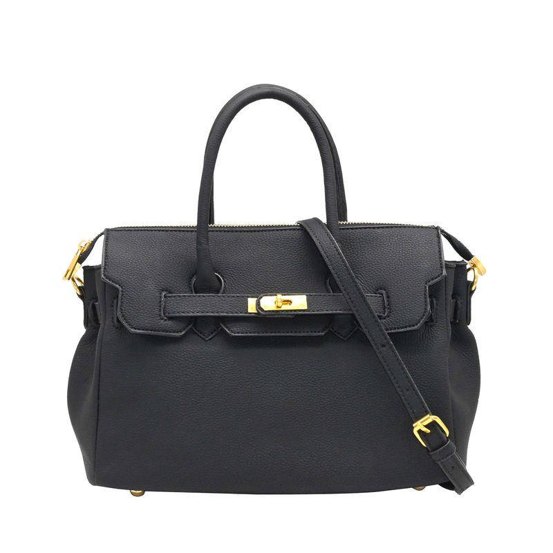 Havanna liten shopper gull - svart veske i imitert skinn