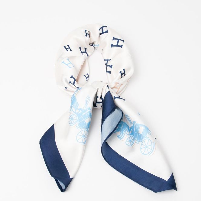 Huvudbild Liten halsduk med H-tryck - blå