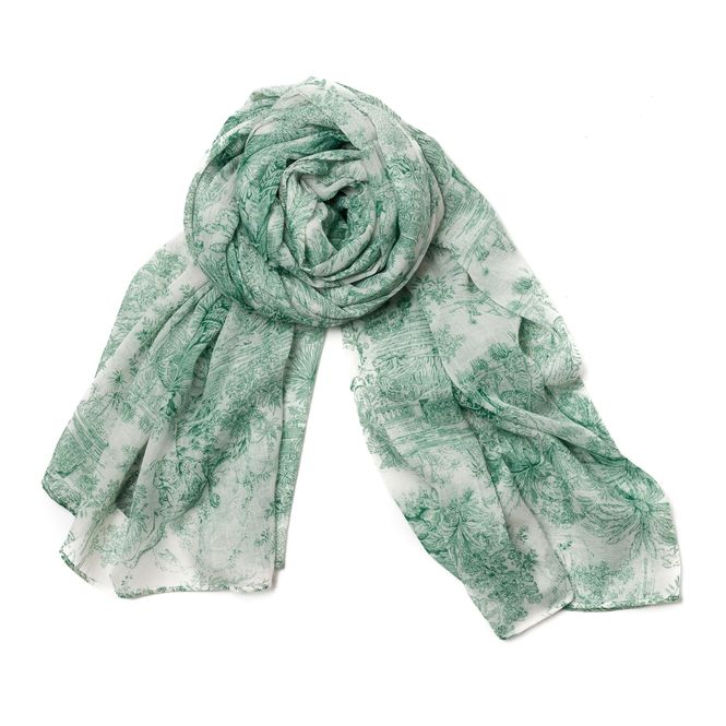 Huvudbild Tvåfärgad sommarsjal - grön