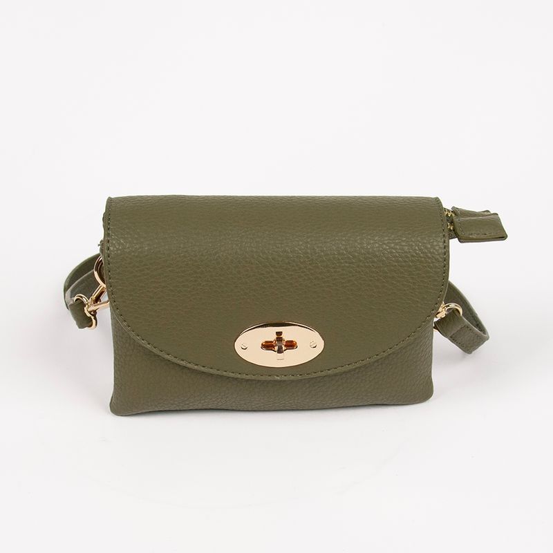 DANIELLE clutch olivengrønn i imitert skinn