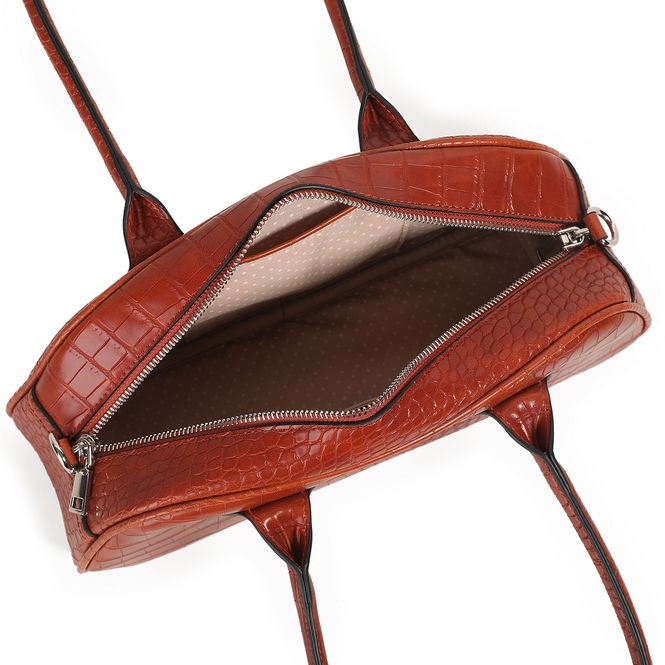 Huvudbild Inea lav croco shopper - cognac - Elegant ...