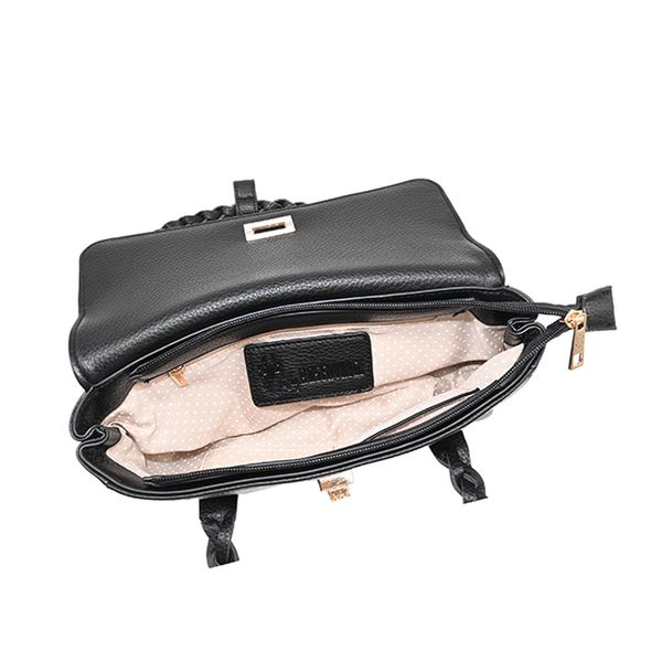 Huvudbild Holly låg shopper - svart väska i imitationsskinn ...