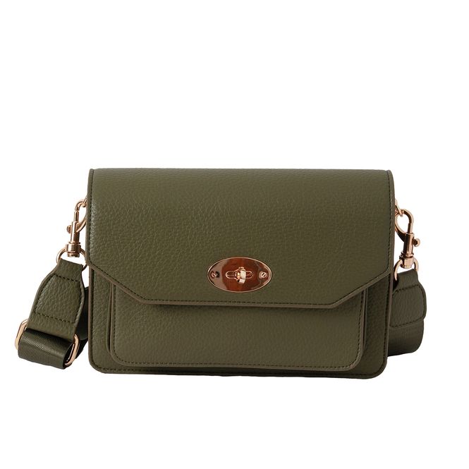 Hovedbilde EMELY clutch med frontspenne - olivengrønn