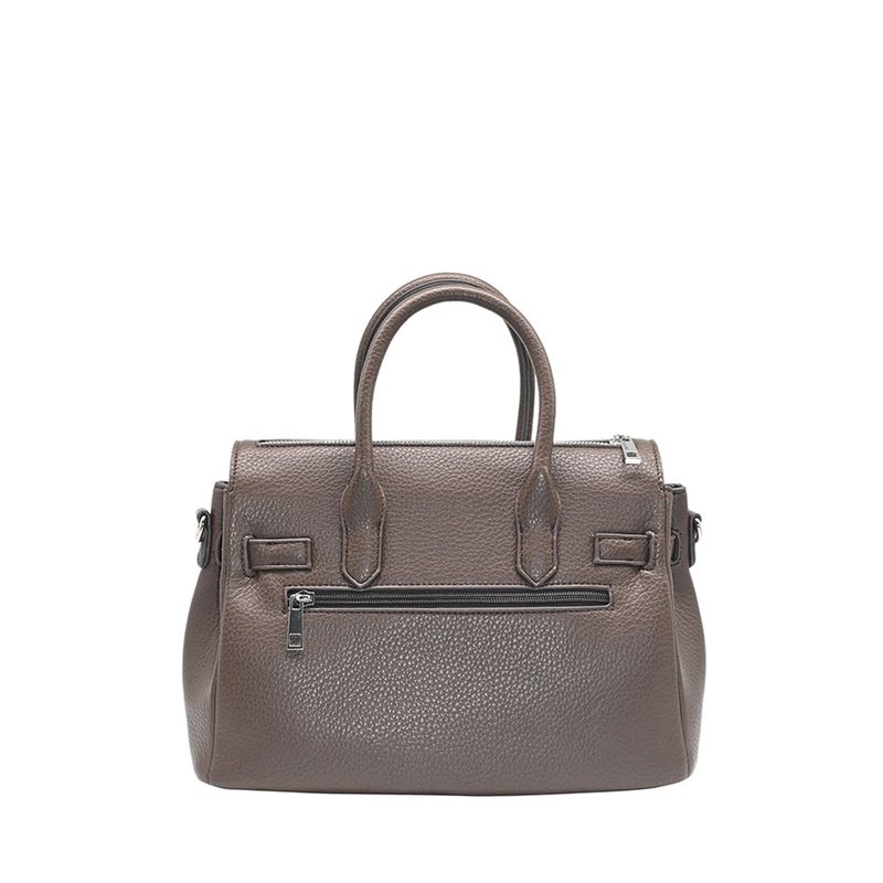 Havanna liten shopper silver - brun väska i imitationsskinn