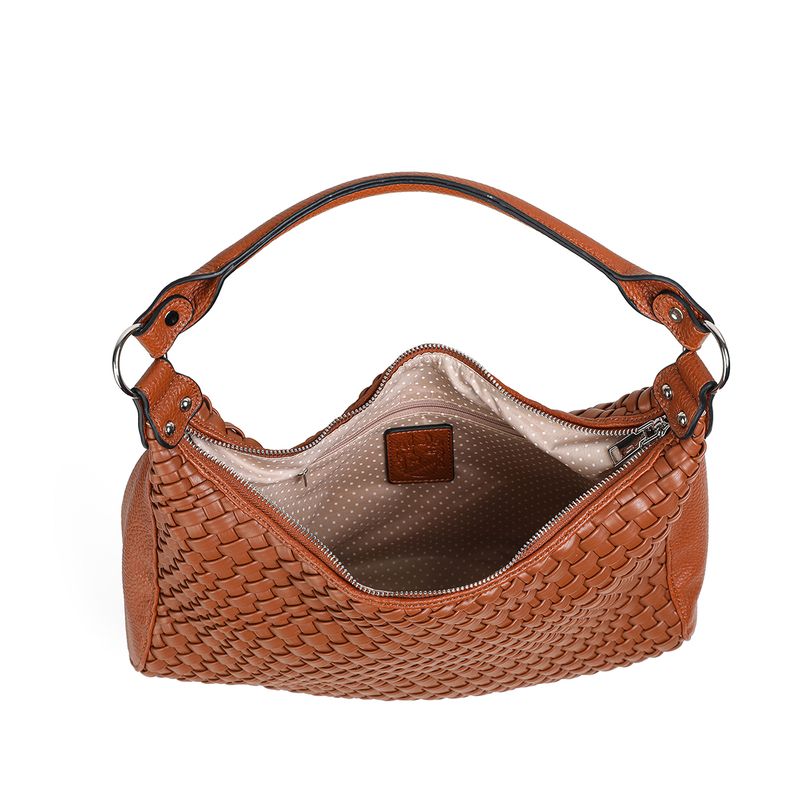 FIGARO flätad crossbag - konjak