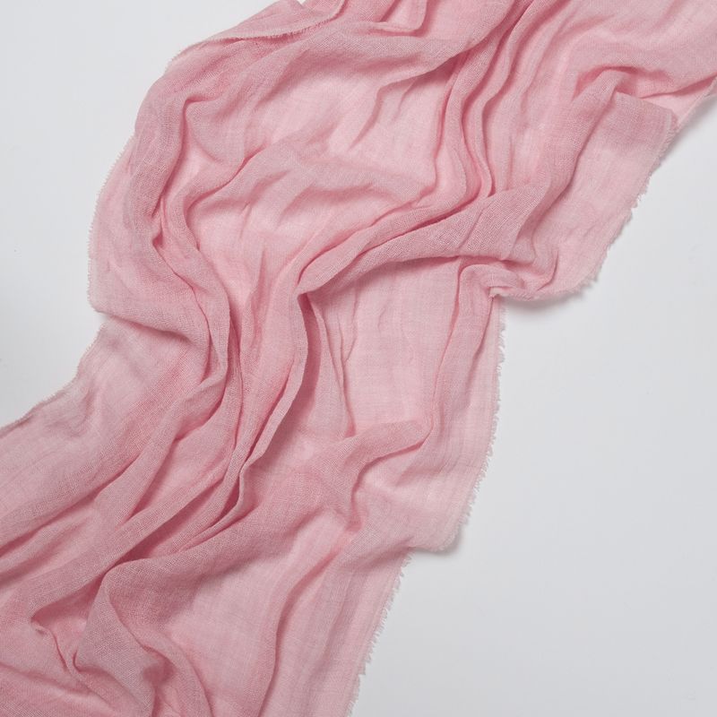 Ull/viskos vävd sjal - ljus rosa