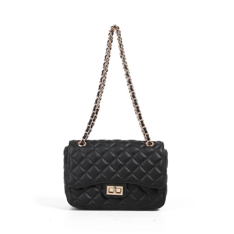 Daisy clutch svart med vattert mønster
