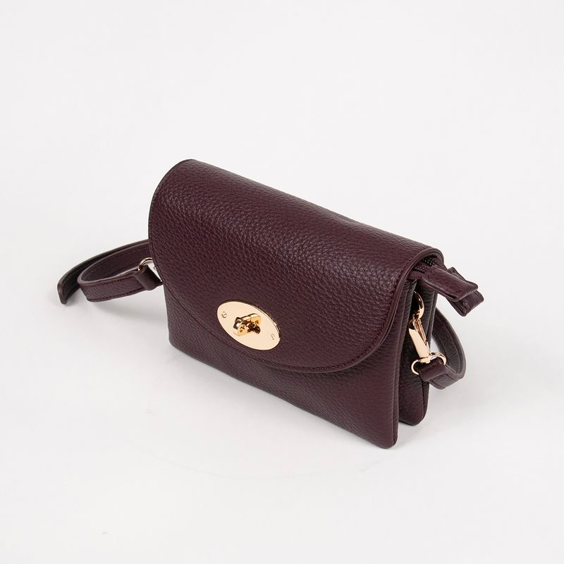 DANIELLE clutch burgunder i imitert skinn
