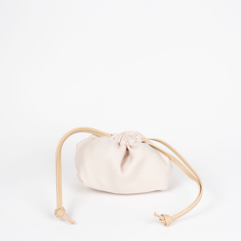 Liten dragskopåse till väska beige