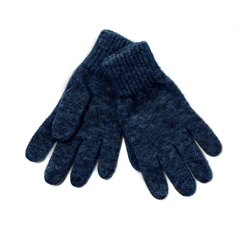 Stickad vante - marinblå