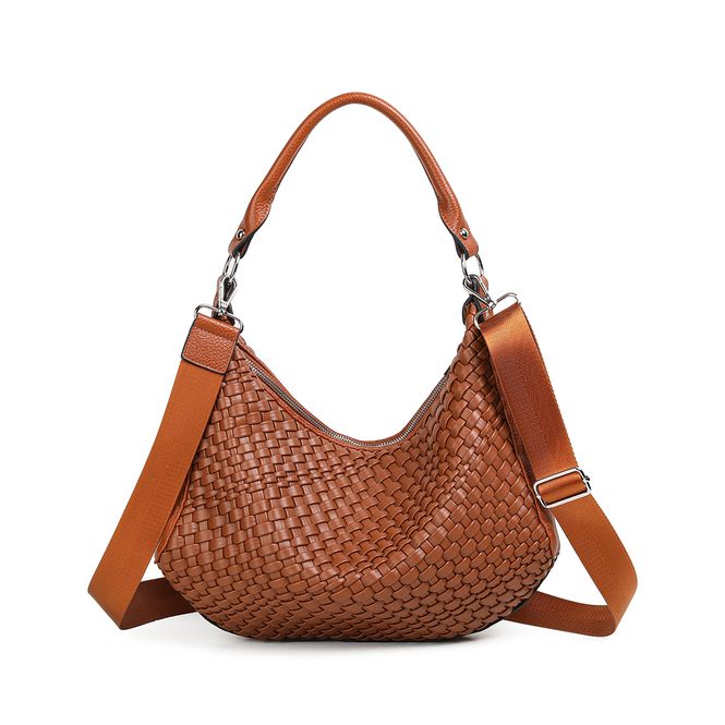 Huvudbild FIGARO flätad crossbag - konjak