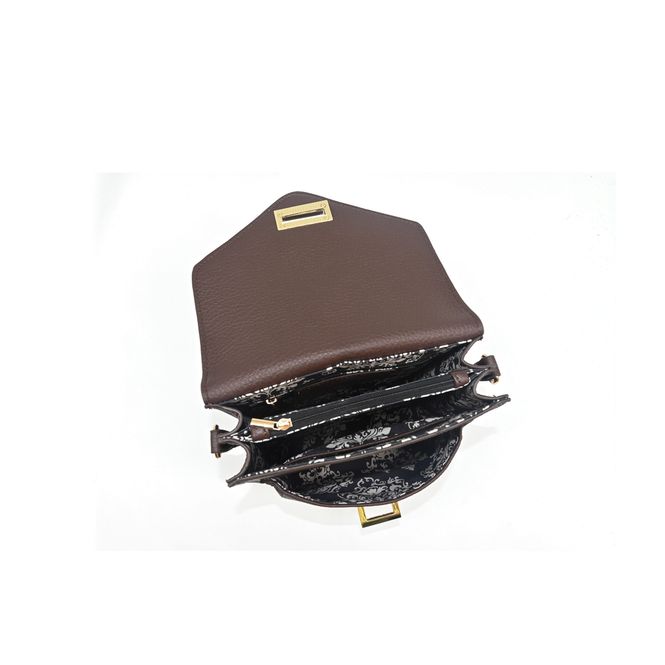 Huvudbild DUBLIN clutch med clipslås - brun