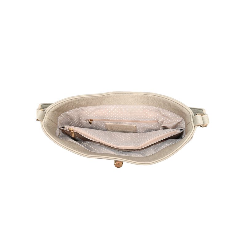 Iona ovalbag - beige - rymlig axelväska i tidlös design