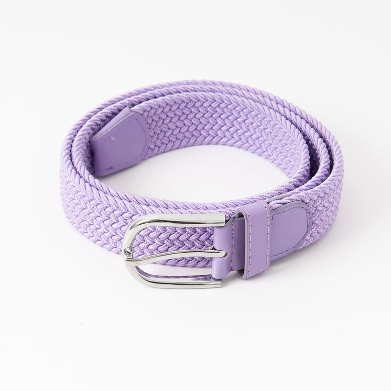 Stickat skärp, silver - lavendel