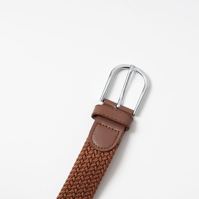 Huvudbild Stickat skärp, silver - konjak