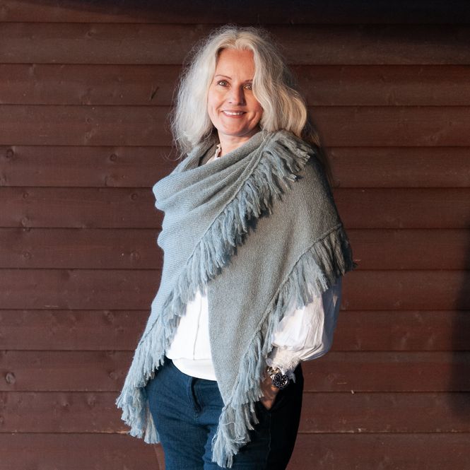 Hovedbilde Sjal i mohairmix - grå