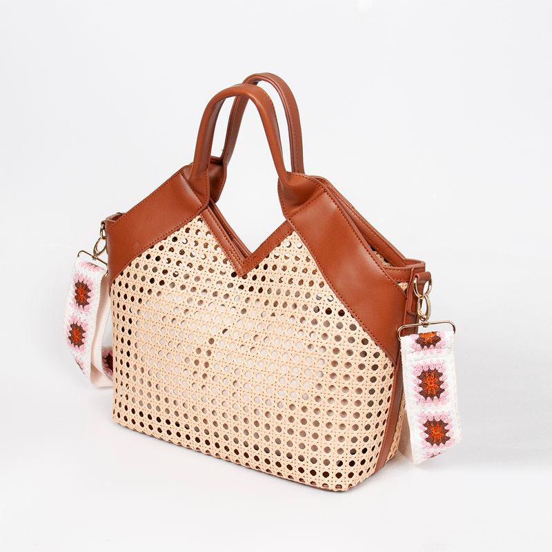Inez shopper - cognac - rymlig och lätt väska