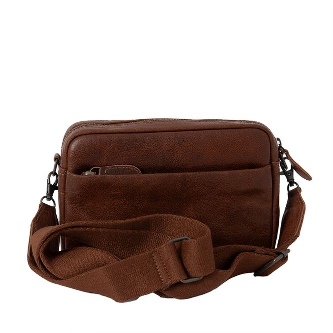 Huvudbild LAVA läder clutch med ytterficka - brun
