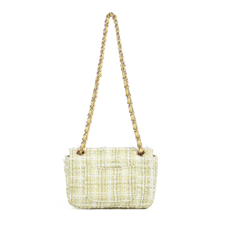 EVITA Liten clutch med kedja - Ljusgul