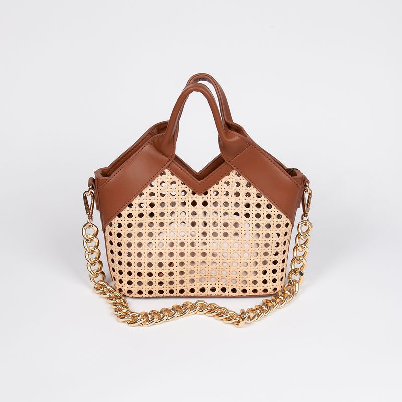 Izra liten shopper - cognac - lett og elegant veske