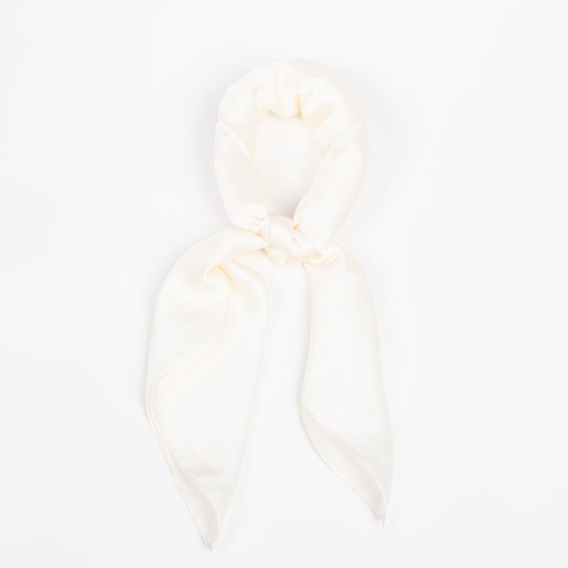 Skjerf lite ensfarget - offwhite
