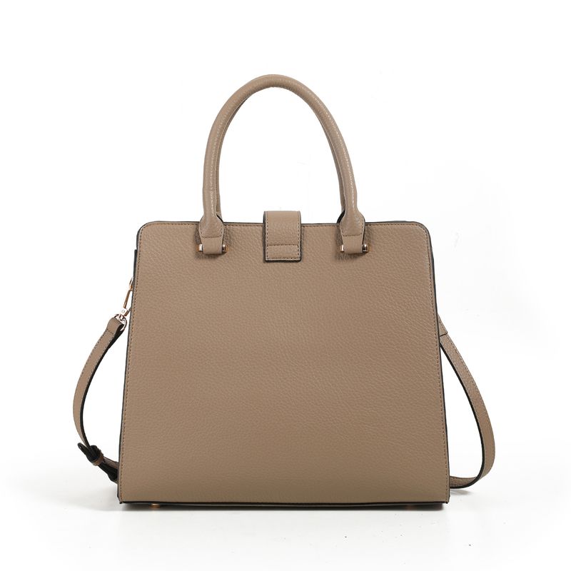 SIDSEL håndveske med lås beige