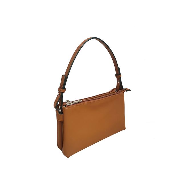 Huvudbild Harper clutch cognac - modern clutch med två fack