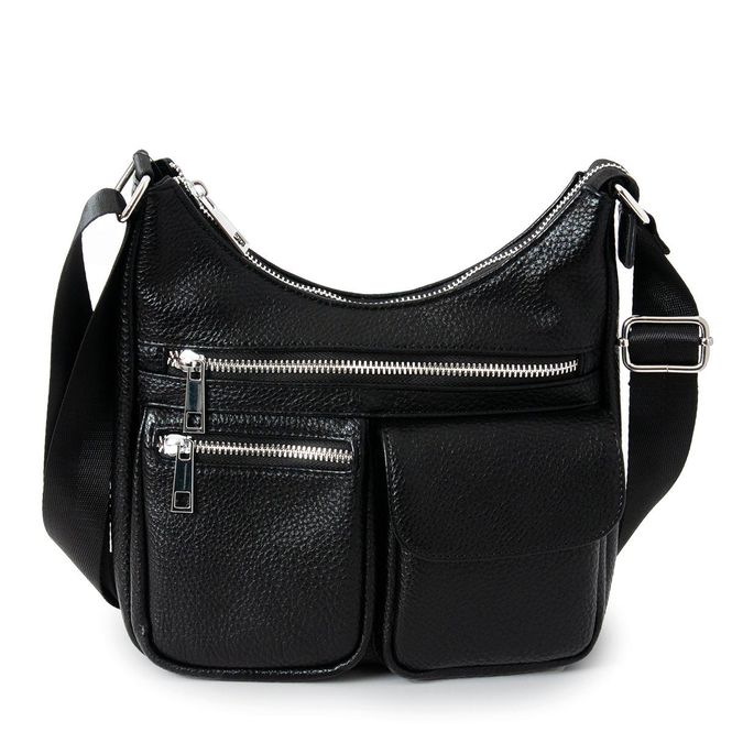 Huvudbild GRETE axelväska i svart konstläder med ...