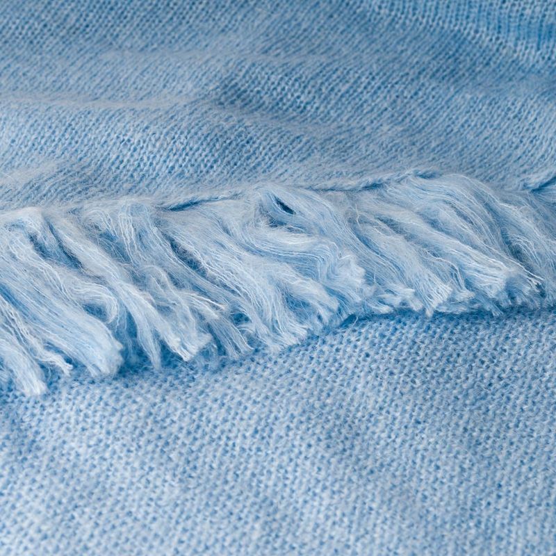 Sjal i mohairmix - ljus blå