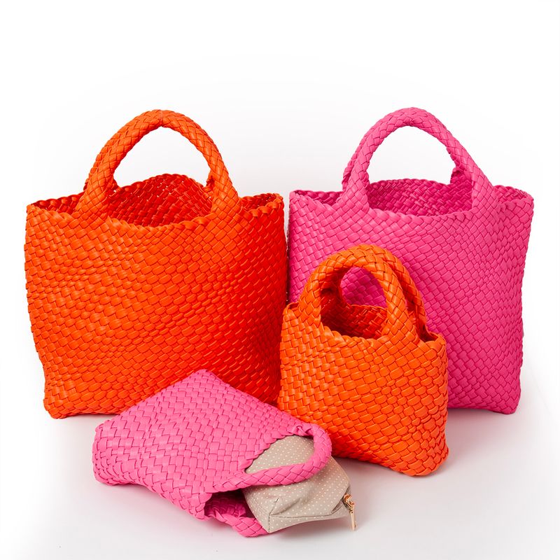 EDDA flätad miniväska - rosa